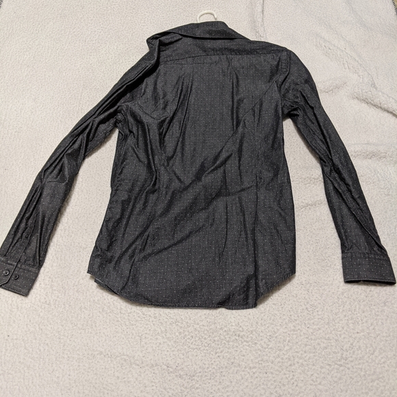 Express fitted grey button down shirt small (S) - Picture 3 of 3